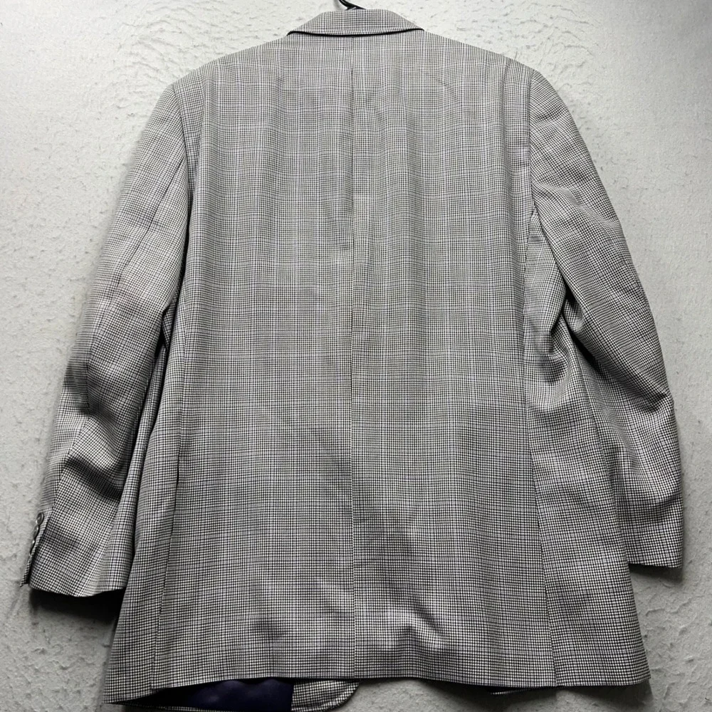 Jack Victor Exclusive Collection Houndstooth Wool Silk Blazer 46L Canada 2487
